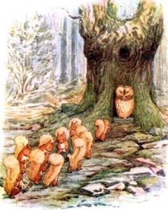 beatrix-potter-the-tale-of-squirrel-nutkin-1903-squirrels-approach-mr-owl-next-morning-for-more-nuts